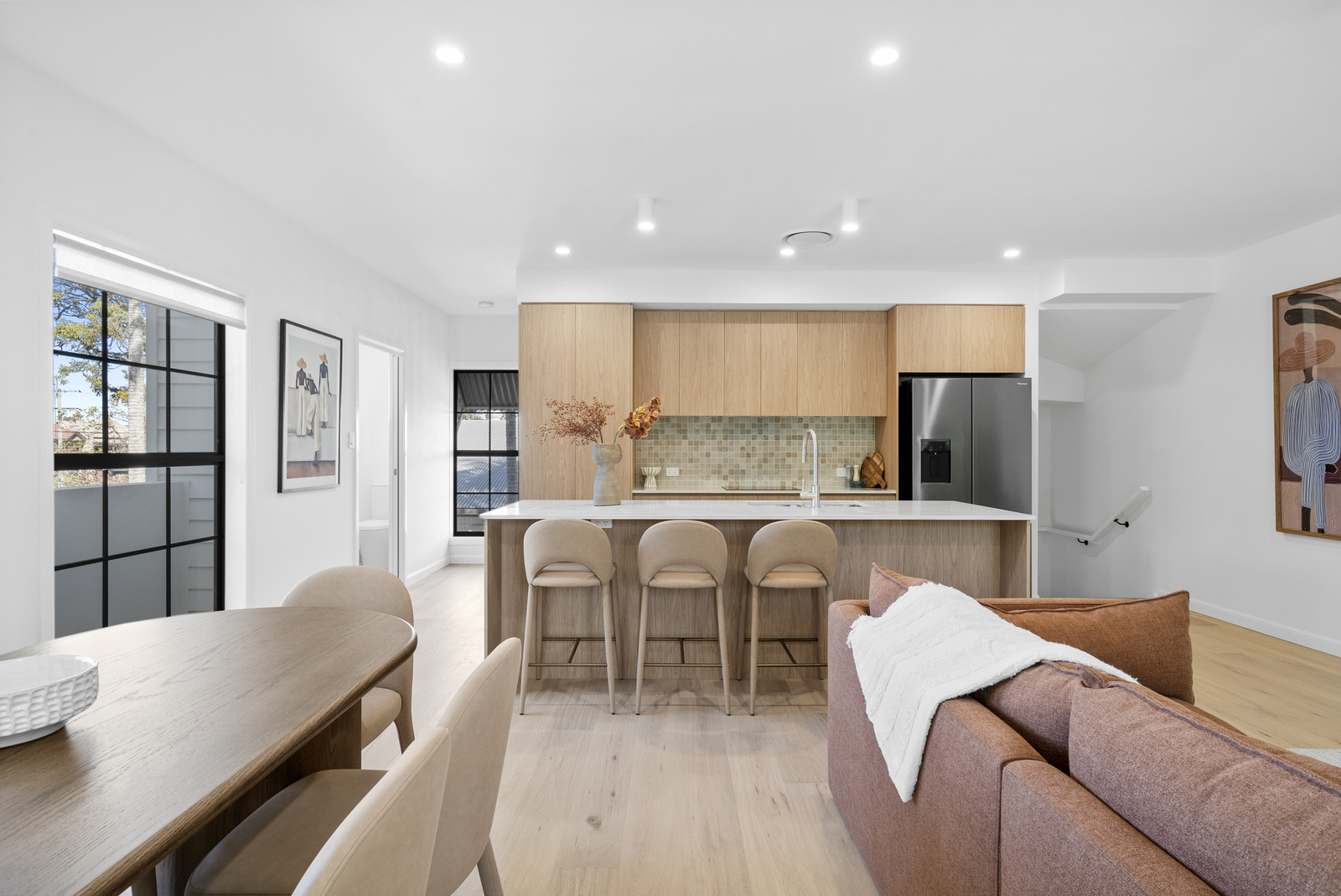 The Violet kitchen and living area